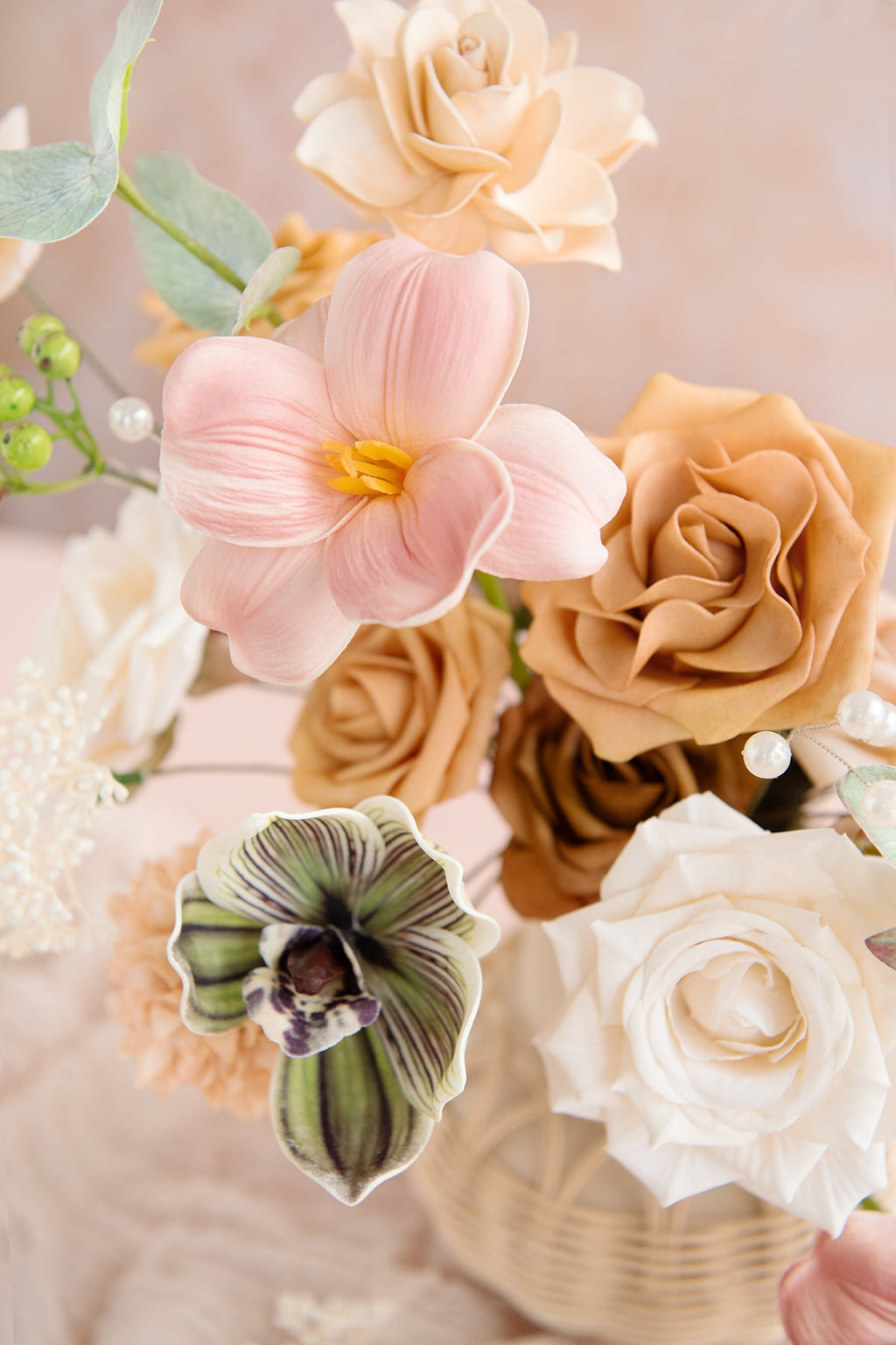 DIY Designer Flower Boxes in Sunny Peach & Apricot (Deluxe Box)