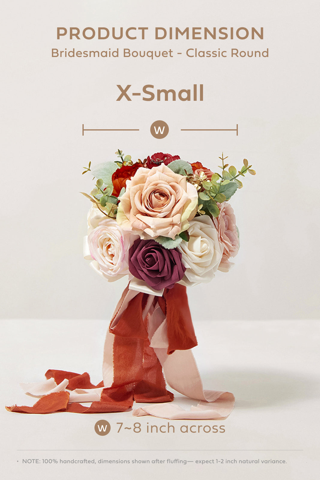 Bridesmaid Bouquet in Sunset Terracotta丨Clearance