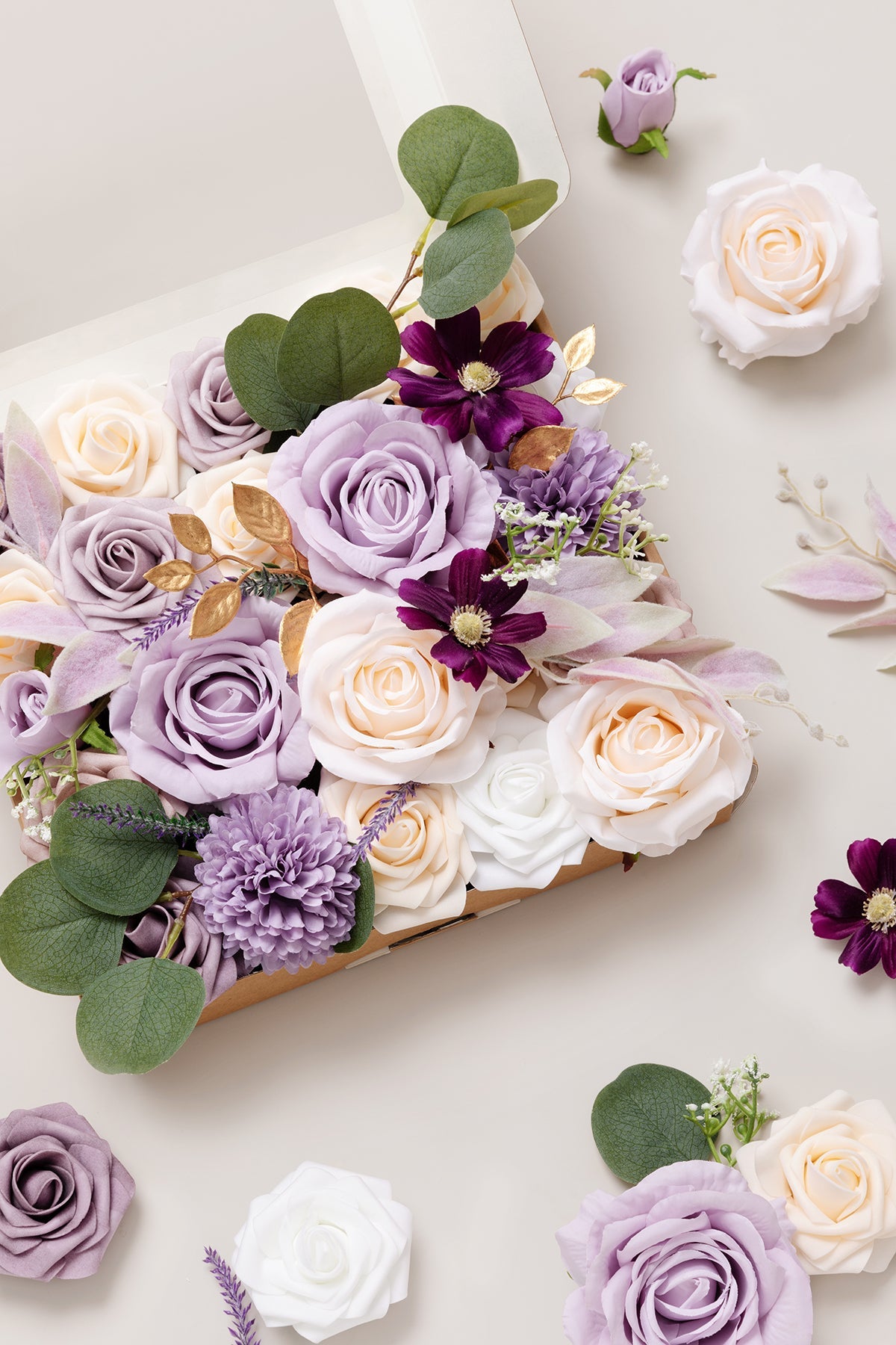 DIY Designer Flower Boxes in Lilac & Gold - Image 10