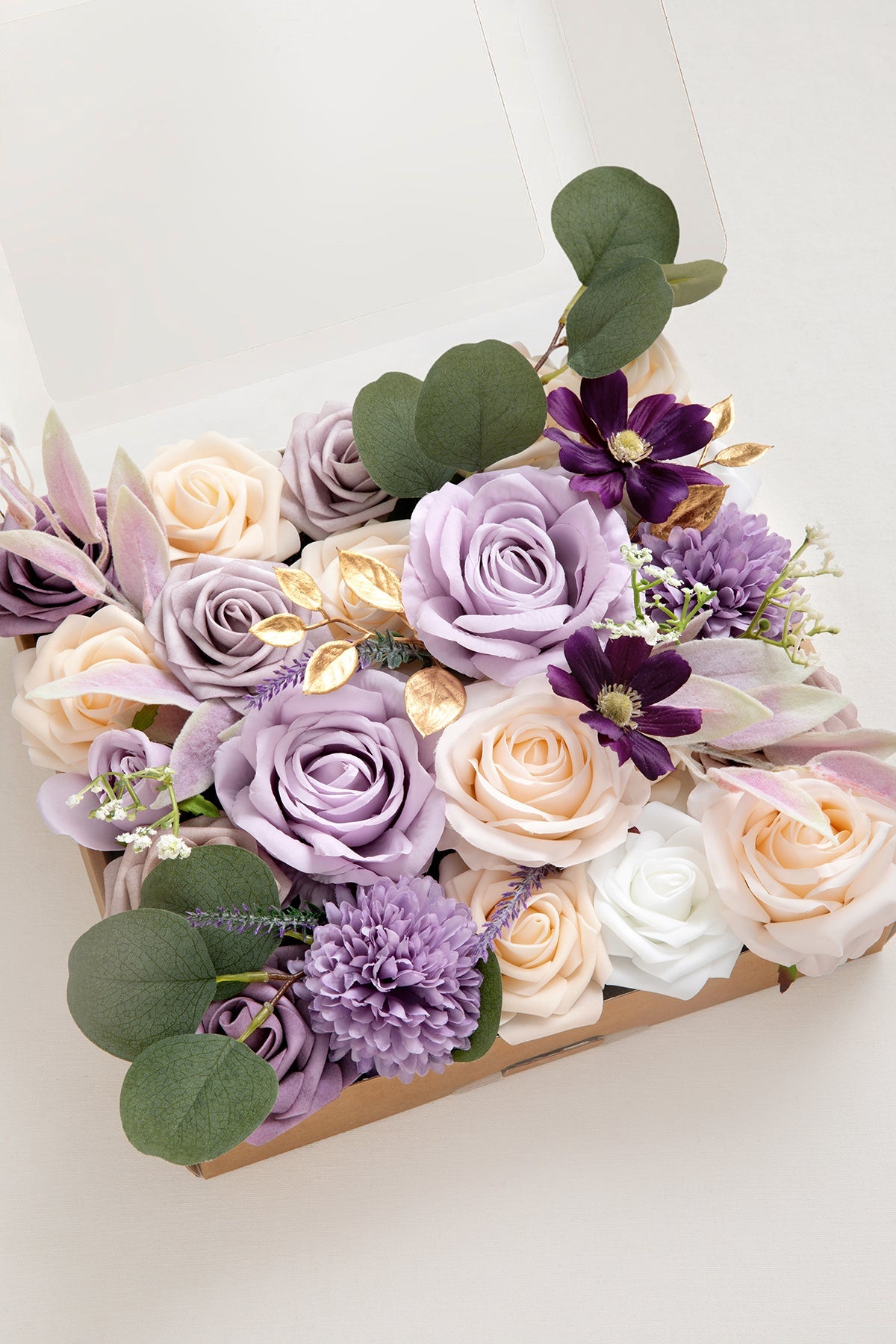 DIY Designer Flower Boxes in Audrey Lilac & Cream (Grand Box)丨Clearance