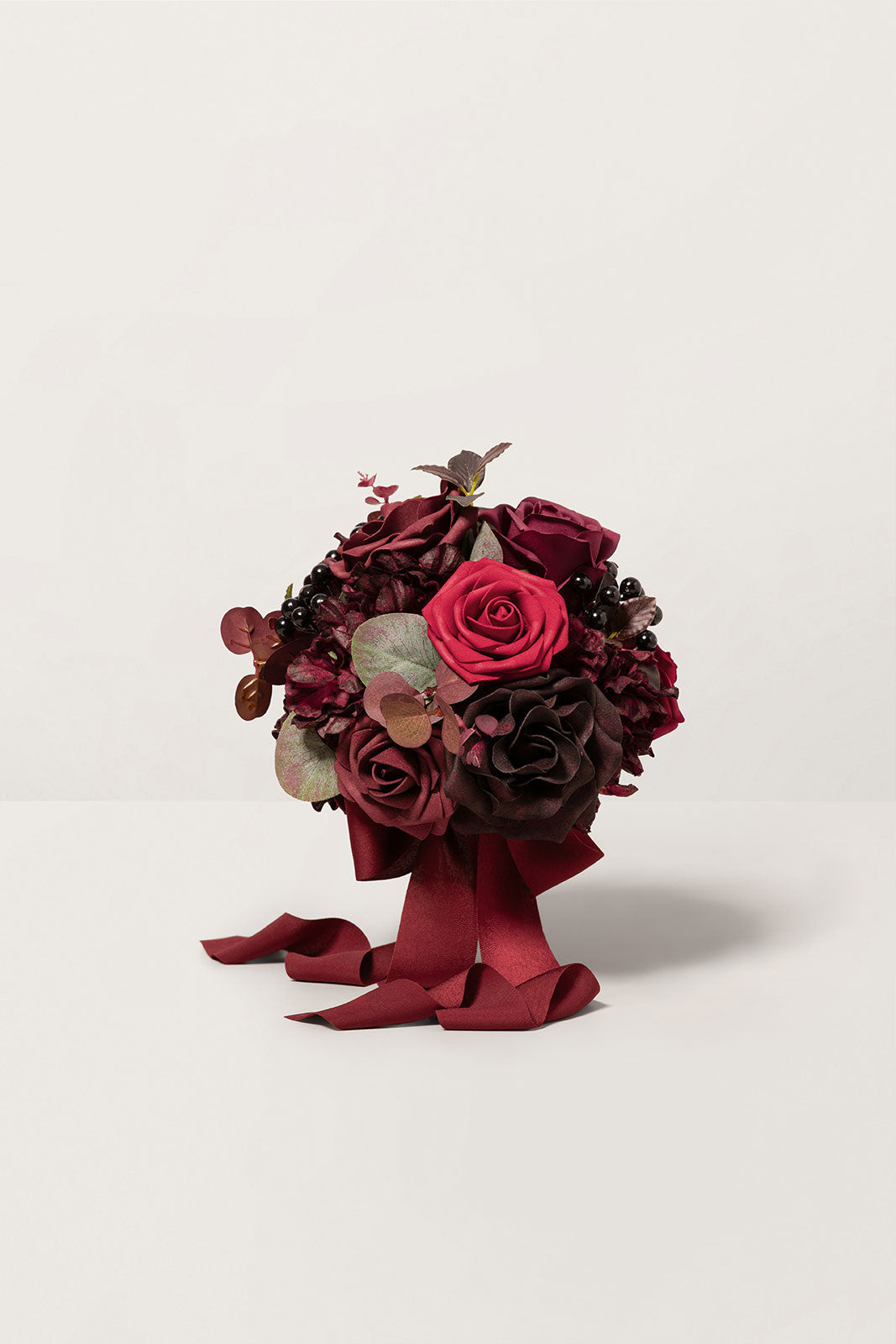 Bridesmaid Bouquet in Burgundy & Black Baccara (Set of 1)