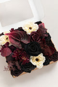 DIY Designer Flower Boxes in Moody Burgundy & Black