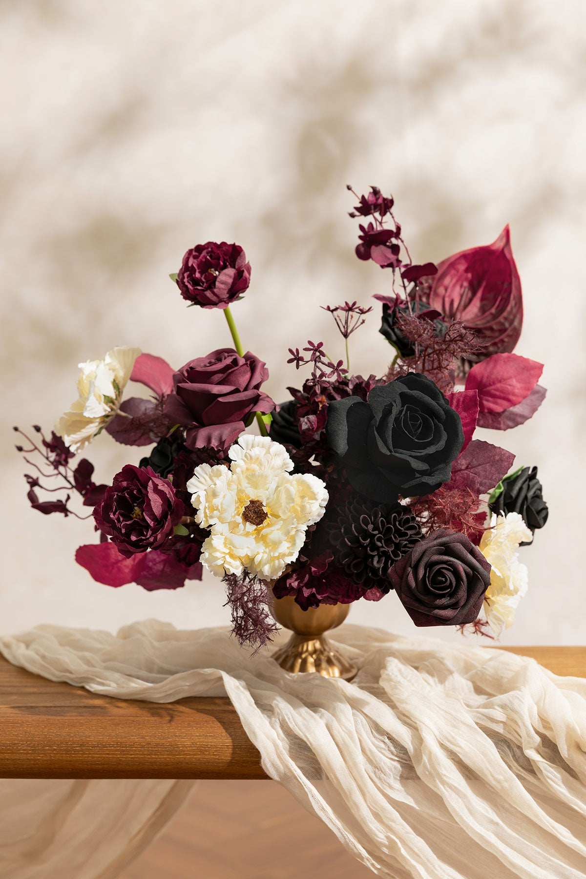 DIY Designer Flower Boxes in Burgundy & Black Grand Box丨Clearance