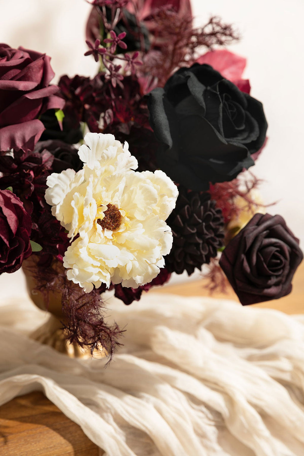 DIY Designer Flower Boxes in Burgundy & Black Grand Box丨Clearance
