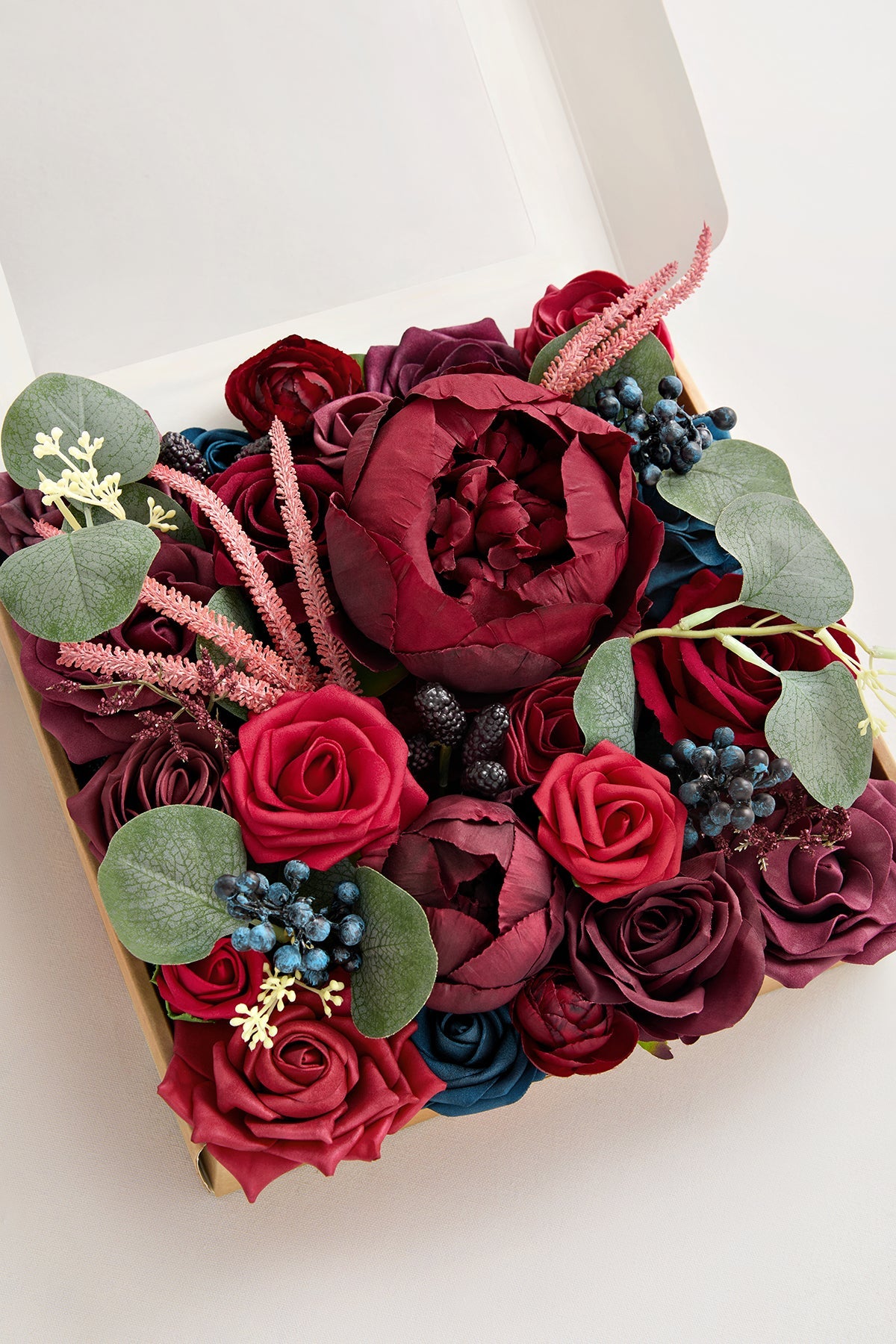 DIY Designer Flower Boxes in Burgundy & Navy (Grand Box)