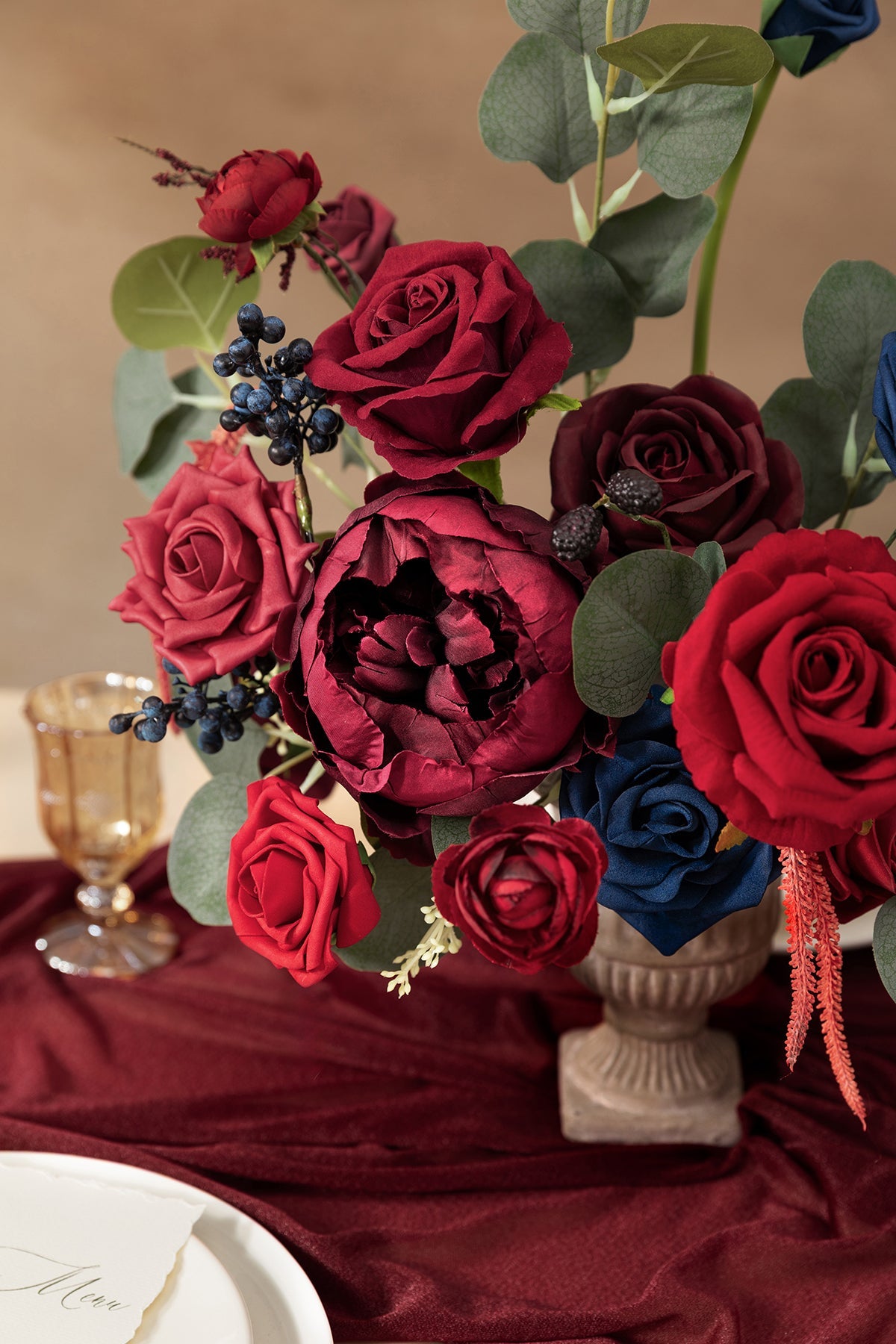 DIY Designer Flower Boxes in Burgundy & Navy (Grand Box)