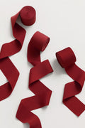 Matte Satin Ribbons 1.5" w x 20' h - Carmine (Set of 3)