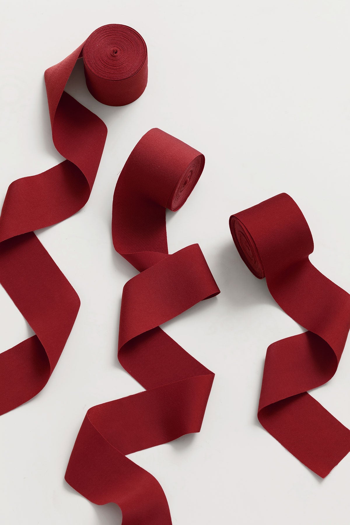Matte Satin Ribbons 1.5" w x 20' h - Carmine (Set of 3)
