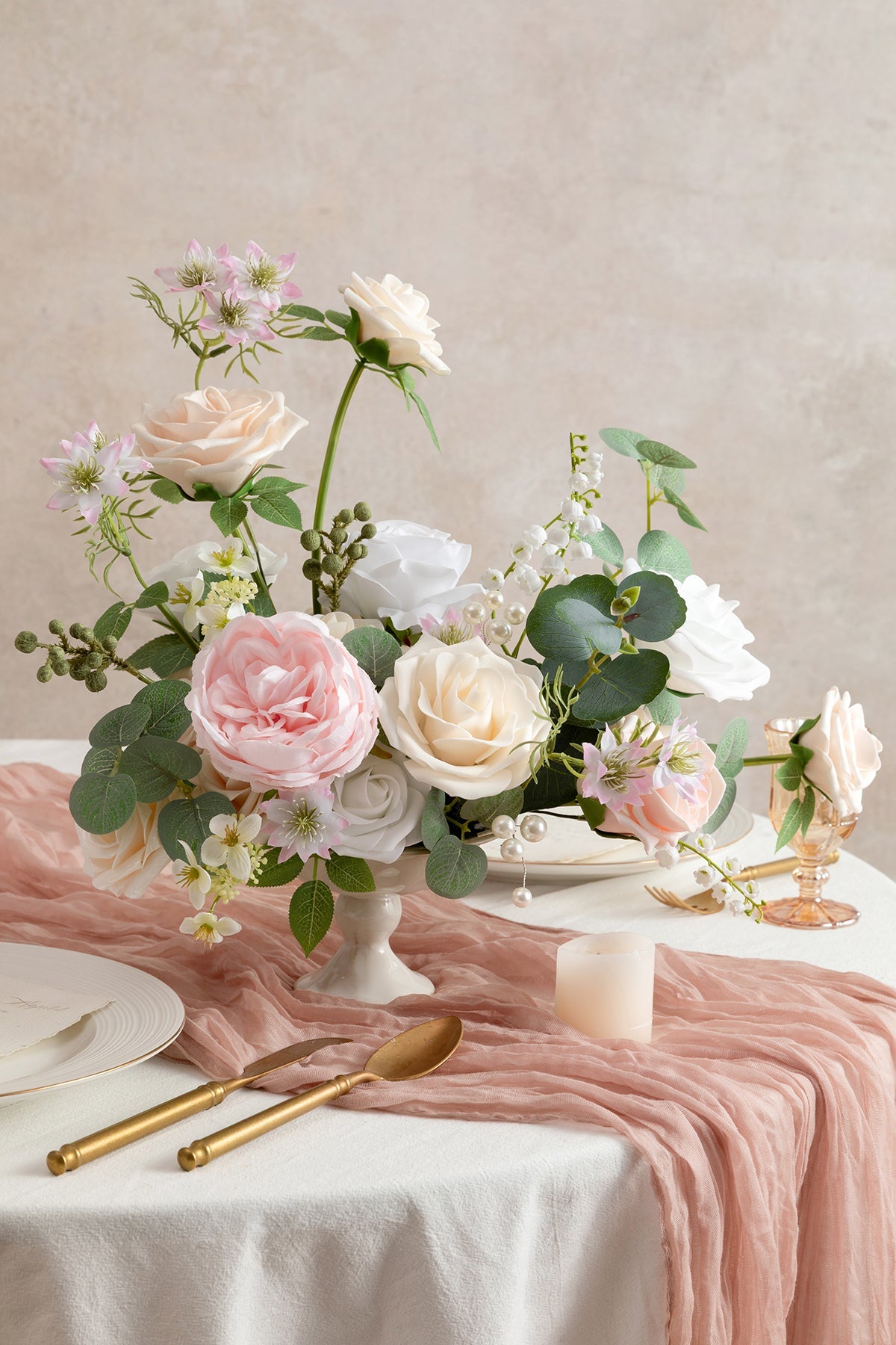 DIY Designer Flower Boxes in Blush & Cream (Deluxe Box)