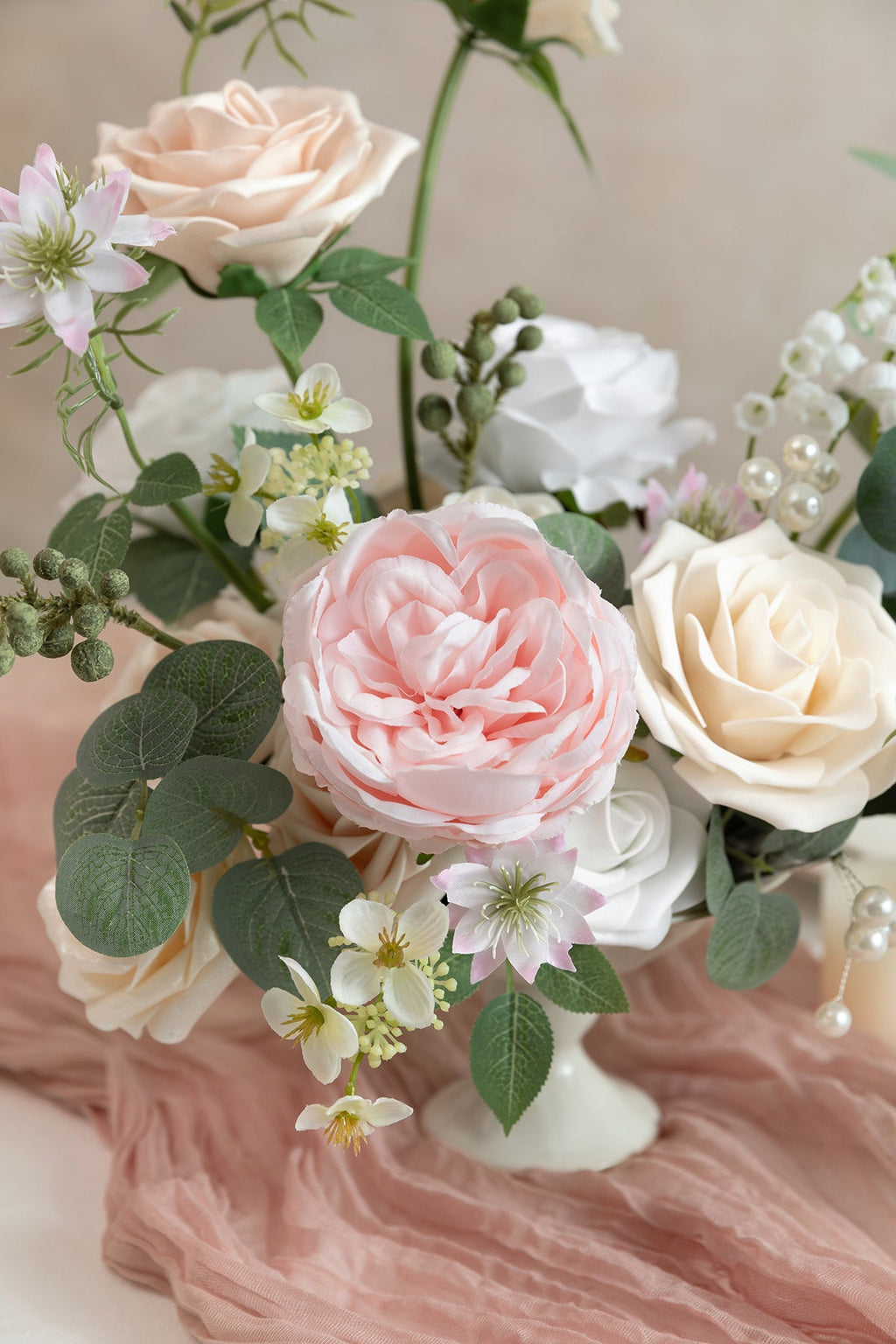 DIY Designer Flower Boxes in Blush & Cream (Deluxe Box)