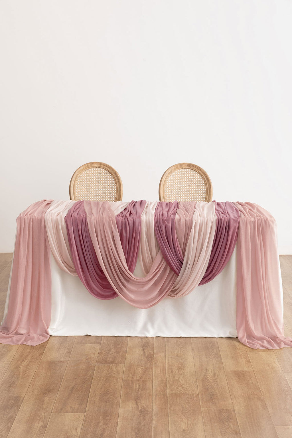 Sheer Wedding Arch Draping 30"w x 6.5 Yards - Cinnamon Rose
