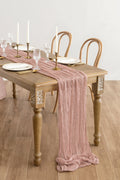 Table Linens in Burgundy & Dusty Rose ( 10ft )